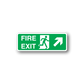 Fire exit safety sticker, green with white FIRE EXIT and running figure arrow
