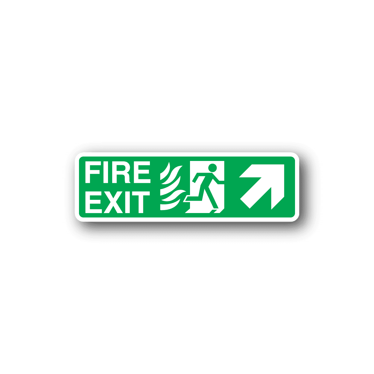 Image of Emergency Fire Exit Up Sticker