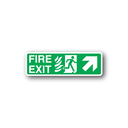 Image of Emergency Fire Exit Up Sticker