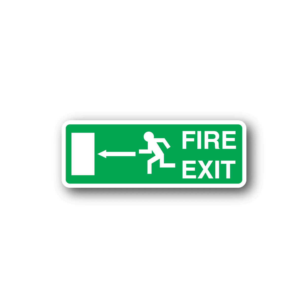 Image of Emergency Fire That way Sticker