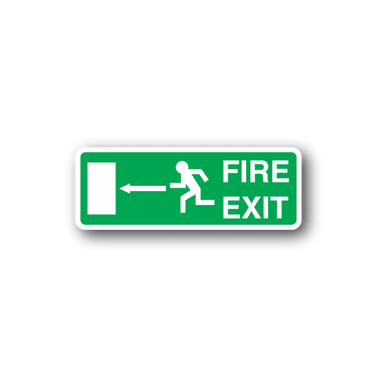 Image of Emergency Fire That way Sticker