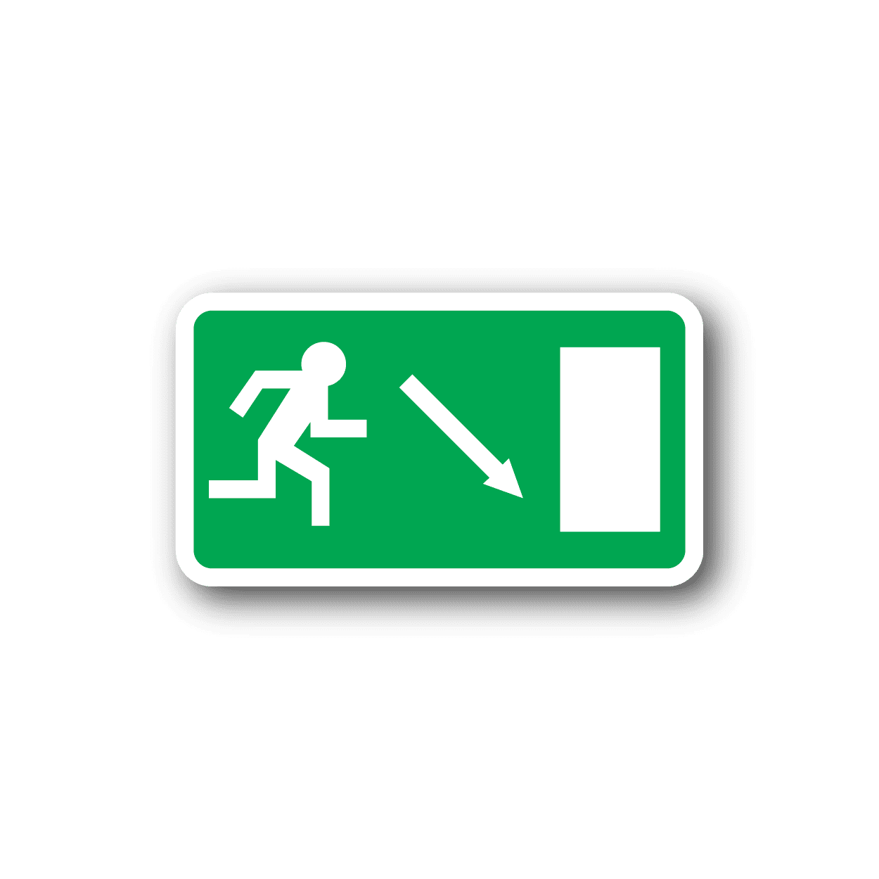 Image of Emergency Safety Door Downstairs Sticker