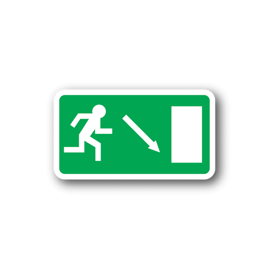 Image of Emergency Safety Door Downstairs Sticker