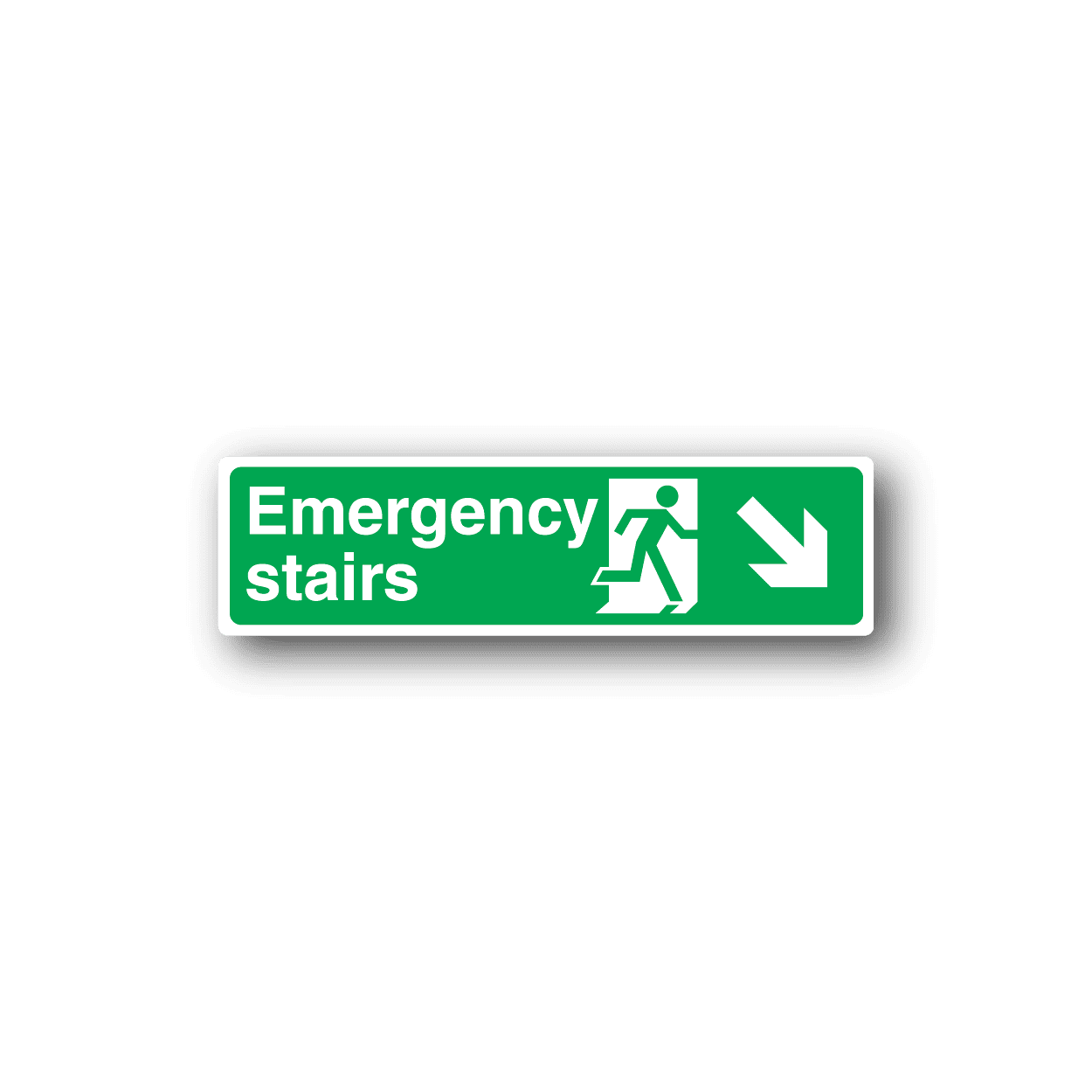 Image of Emergency Stairs Down Right Sticker