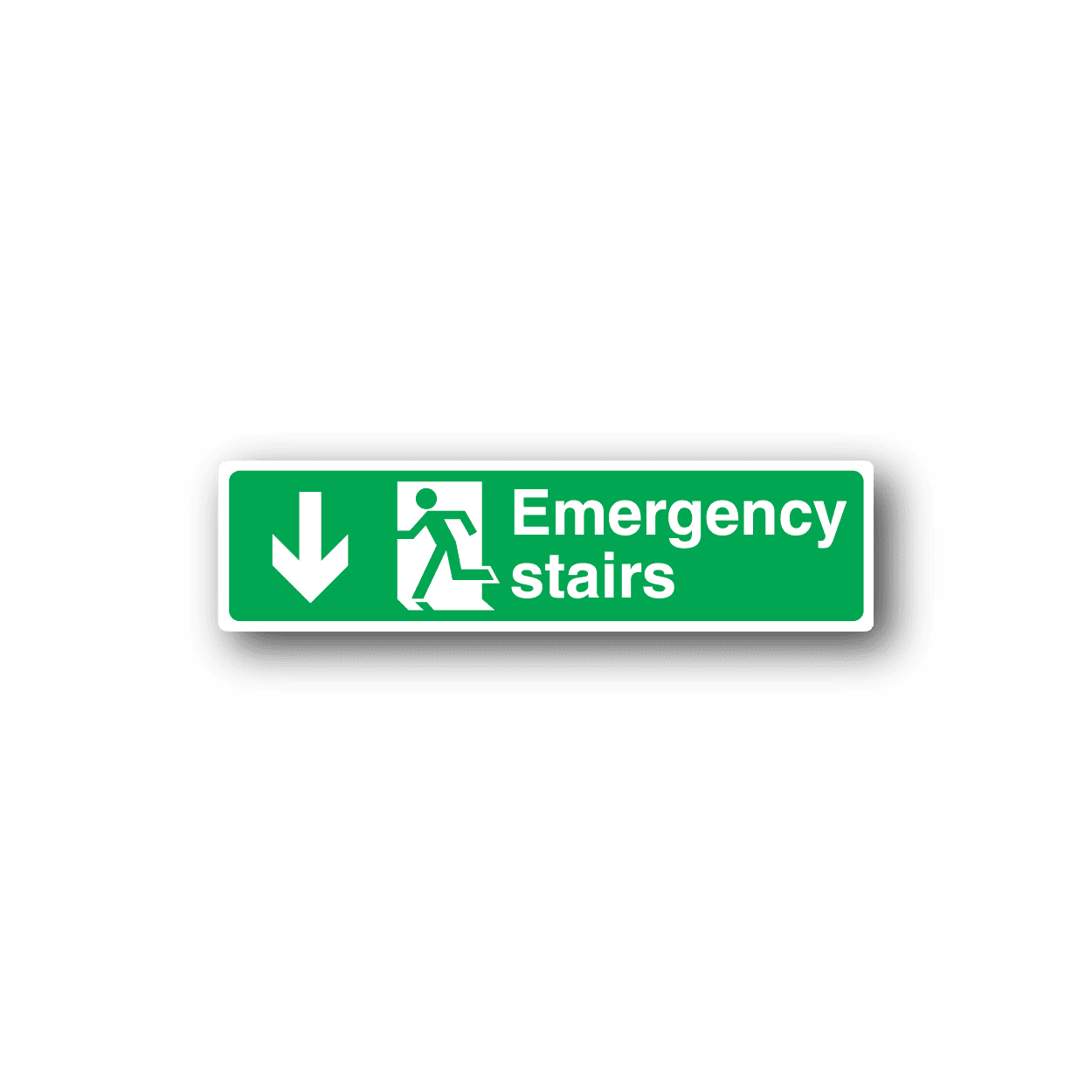 Emergency Stairs Down Sticker – Vinyl Disorder