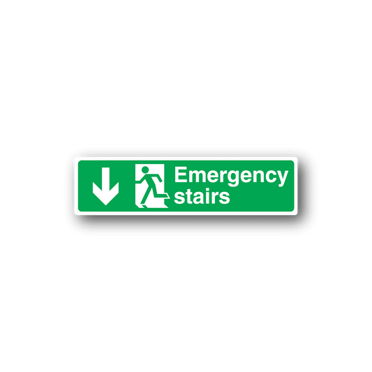 Image of Emergency Stairs Down Sticker