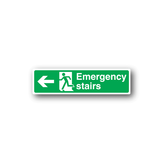 Image of Emergency Stairs Left Sticker