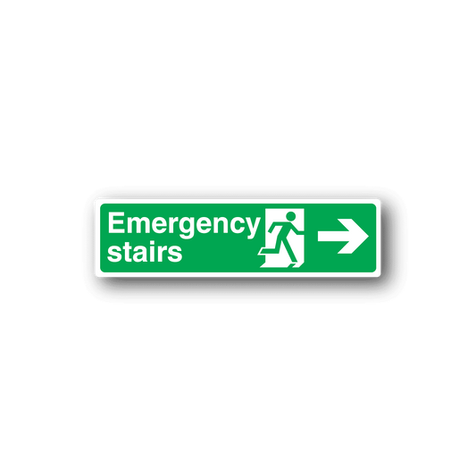 Image of Emergency Stairs Right Sticker