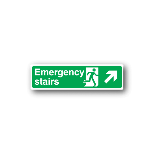 Image of Emergency Stairs Up Right Sticker