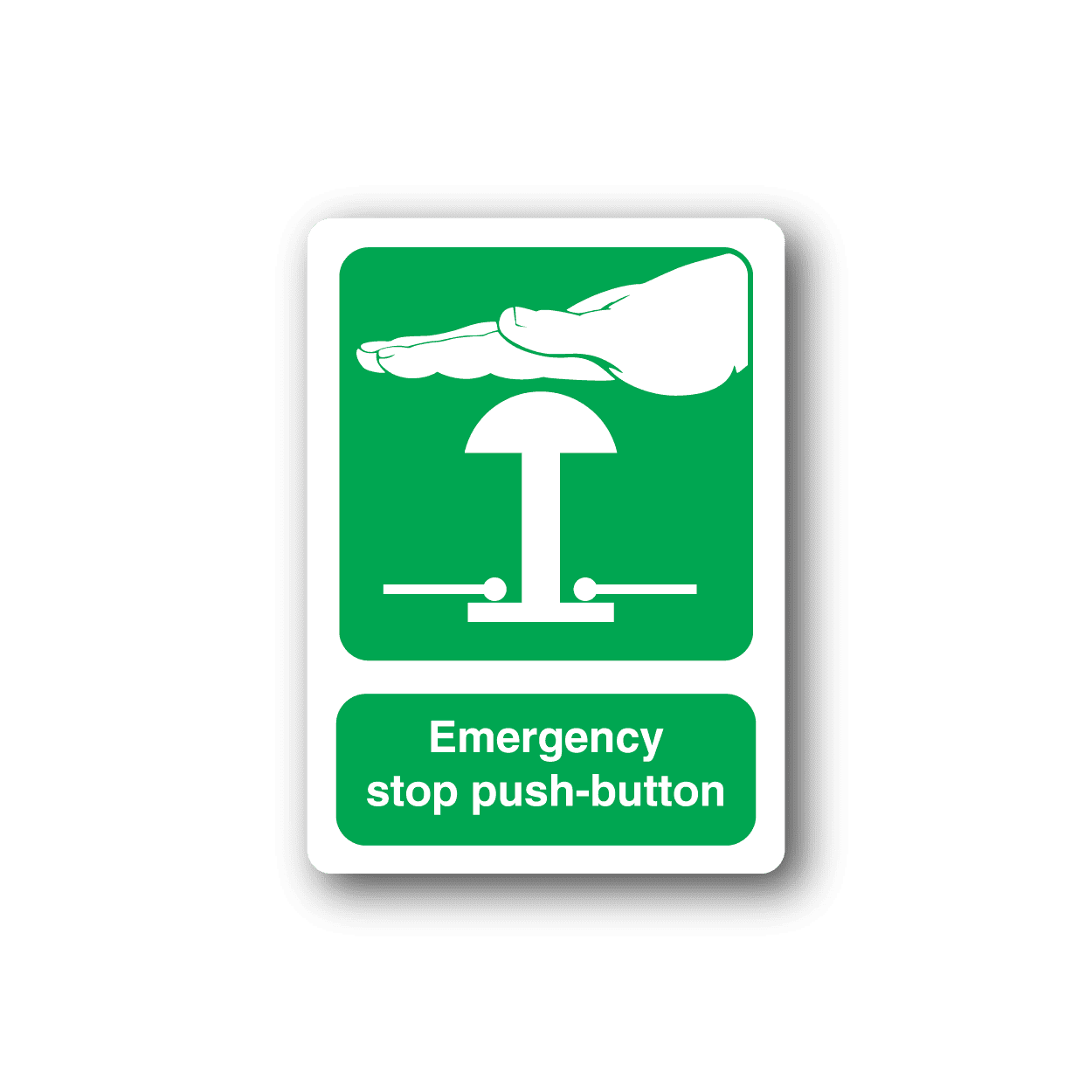 Image of Emergency Stop Push Button Sticker