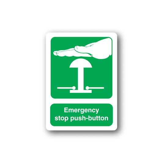 Image of Emergency Stop Push Button Sticker