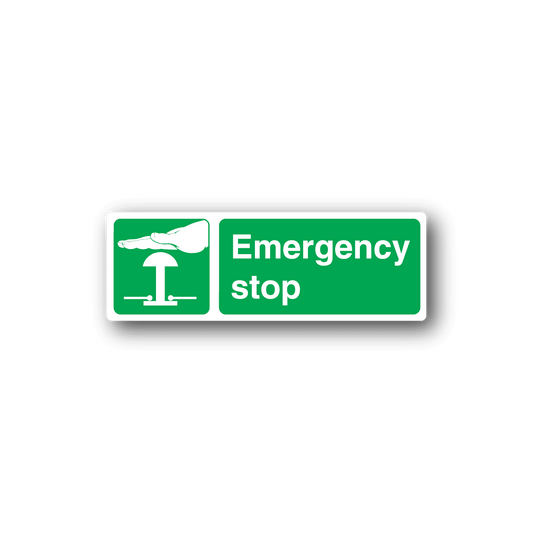 Image of Emergency Stop Safety Sticker