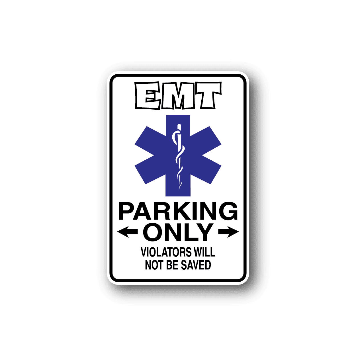 Image of EMT Parking Only Sticker