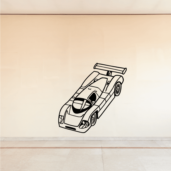 Image of Endurance Race Car Drawing Decal