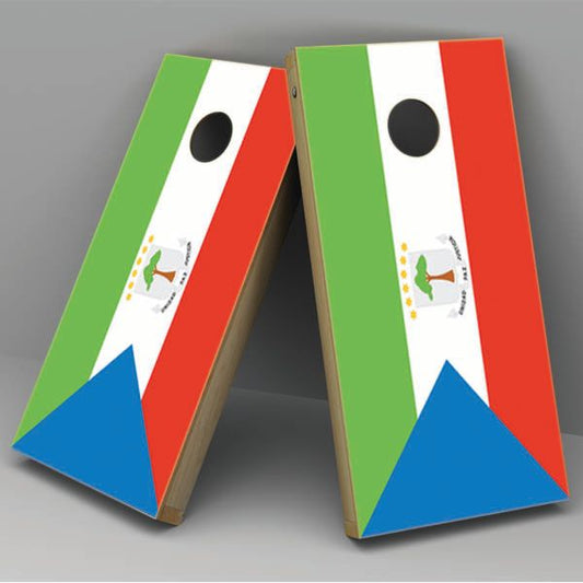 Equatorial Guinea Flag Cornhole Board Vinyl Decal Wrap