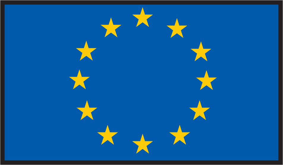 Europe Flag Sticker, isolated printed sticker artwork
