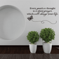 Inspirational wall decal with butterfly and cursive quote text in black