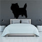 Black excited Cairn Terrier vinyl wall decal silhouette