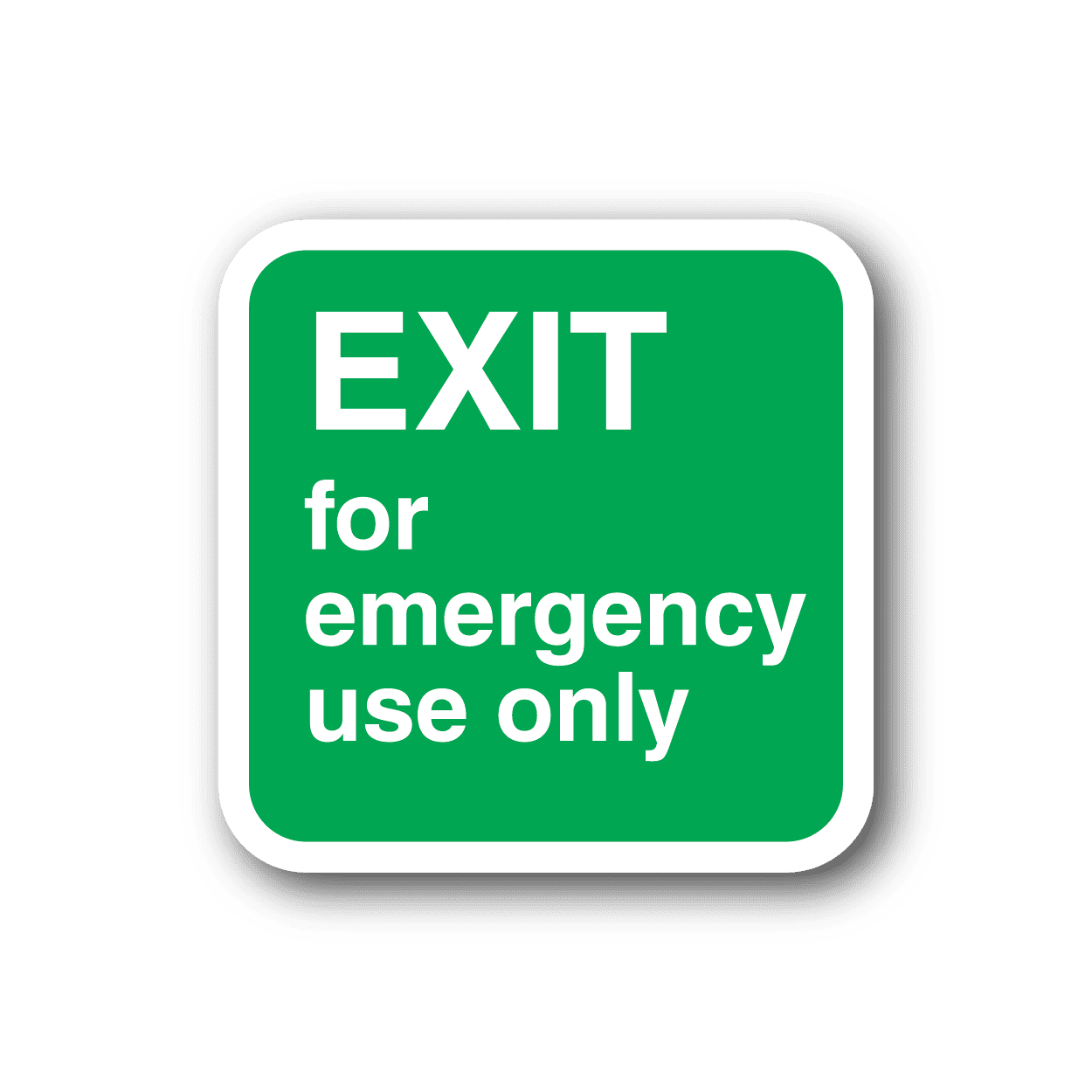 Image of Exit for Emergency Use Only Sticker