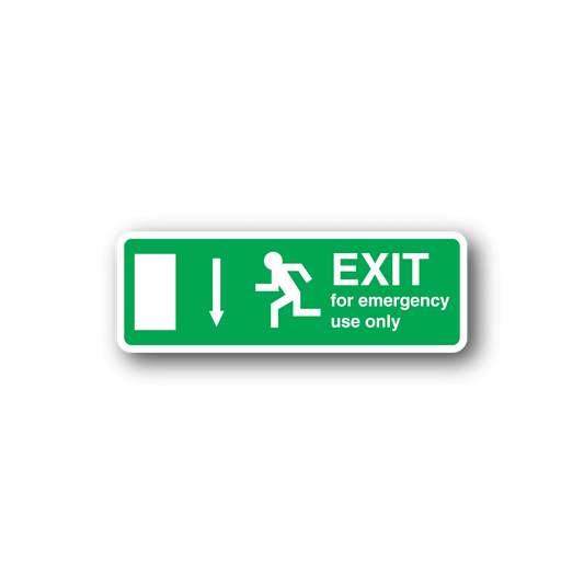 Image of Exit For Emergency Use Only Sticker