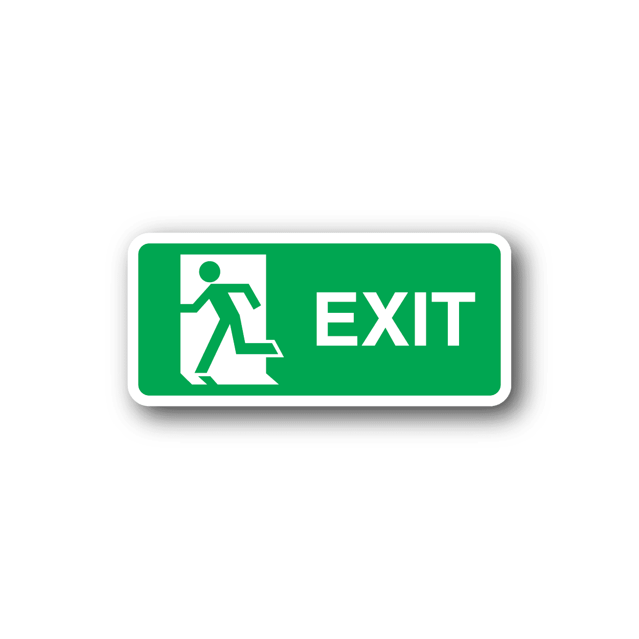 Image of Exit Green Sticker