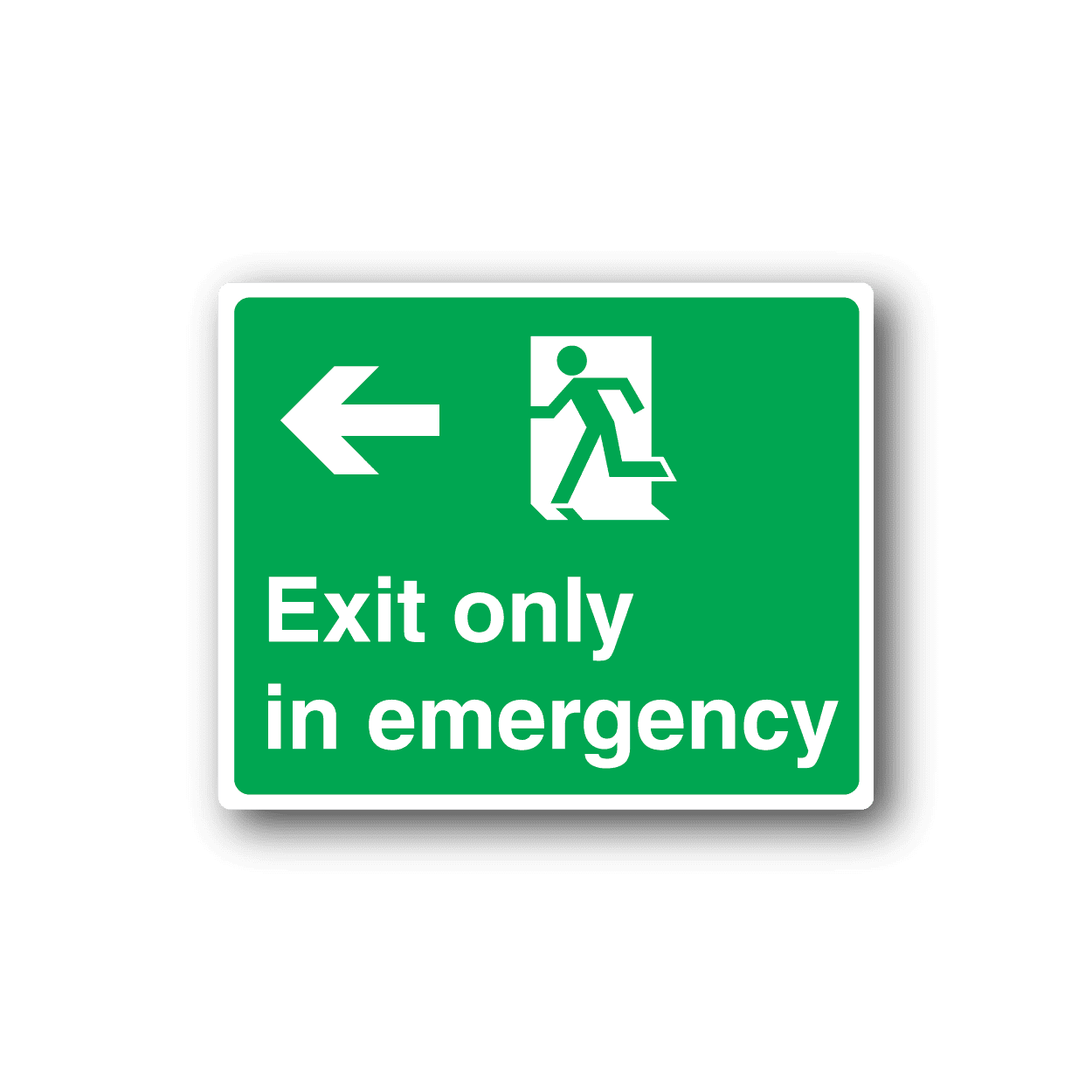 Image of Exit OnlyI in Emergency Safety Sign Wall Decal - Vinyl Sticker - Car Sticker - Die Cut Sticker - CD69