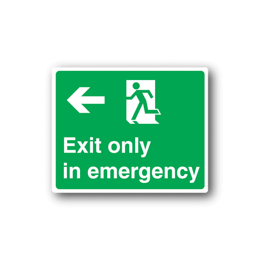 Image of Exit OnlyI in Emergency Safety Sign Wall Decal - Vinyl Sticker - Car Sticker - Die Cut Sticker - CD69