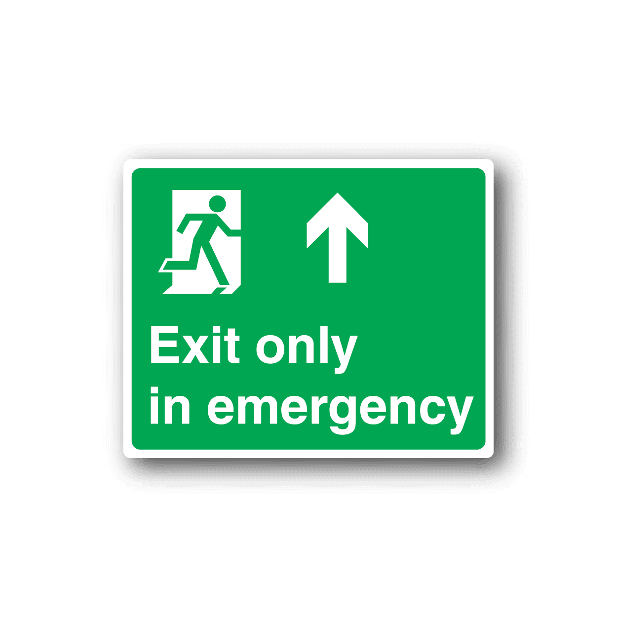 Image of Exit OnlyI in Emergency Safety Sign Wall Decal - Vinyl Sticker - Car Sticker - Die Cut Sticker - CD71