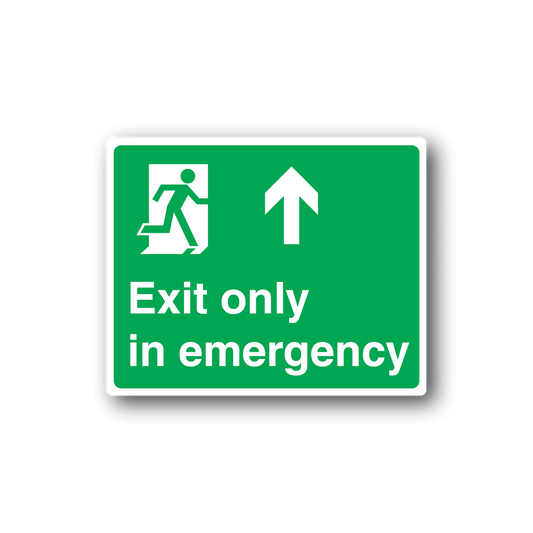 Image of Exit OnlyI in Emergency Safety Sign Wall Decal - Vinyl Sticker - Car Sticker - Die Cut Sticker - CD71