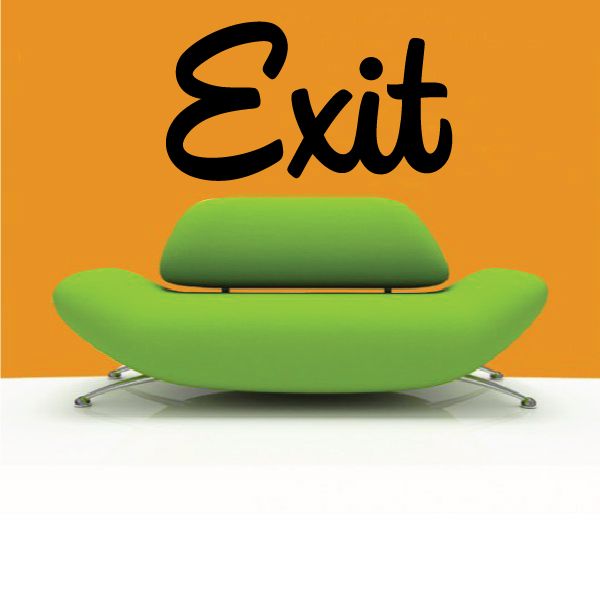 Image of Exit Wall Decal - Vinyl Decal - Car Decal - Business Sign - MC693