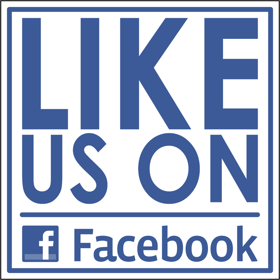 Like Us on Facebook Sticker - Vinyl Sticker - Car Sticker - 003, isolated printed sticker artwork