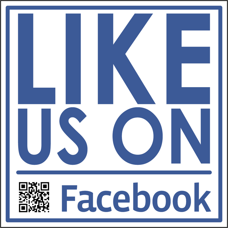 Like Us on Facebook Sticker - Vinyl Sticker - Car Sticker - 004, isolated printed sticker artwork