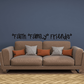 Wall decal with Faith Family Friends text and star icons