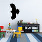 Falcon soaring decal with black bird silhouette, wings spread