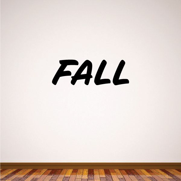 Fall vinyl wall decal with bold black FALL letters