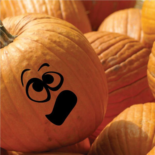 Image of Falling Expression Face Pumpkin Decal