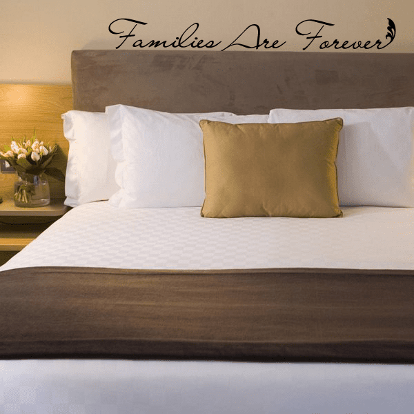 Families are forever wall decal with cursive black lettering