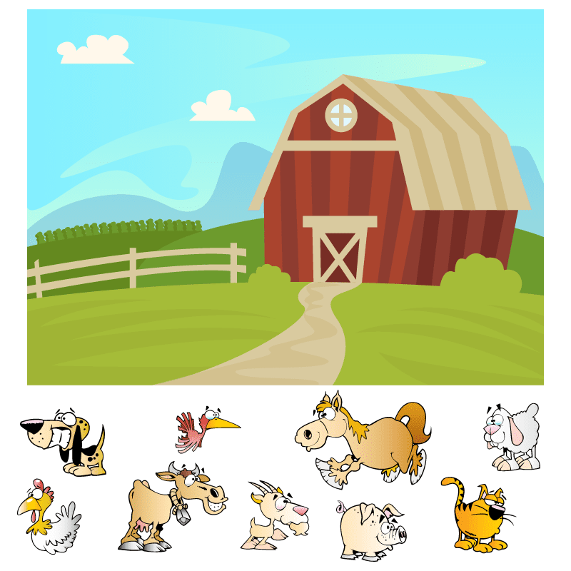 Farm Themed Static Cling Adventure Kit