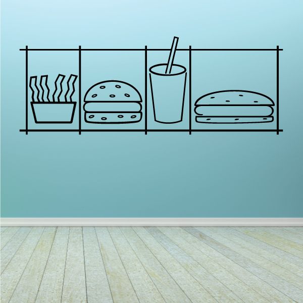 Fast Food Wall Decal - Vinyl Decal - Car Decal - Business Sign - MC65 ...
