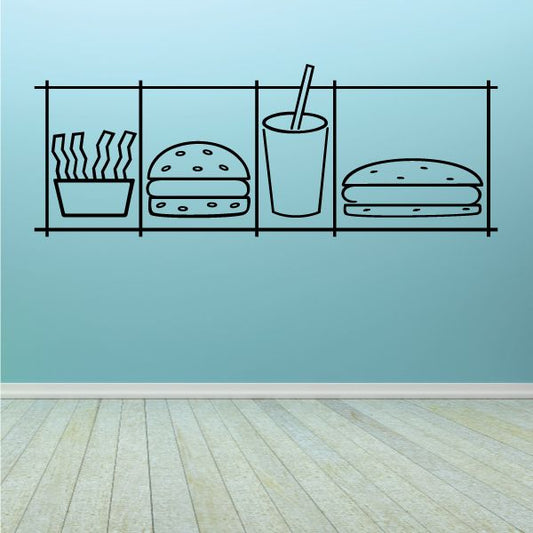 Image of Fast Food Wall Decal - Vinyl Decal - Car Decal - Business Sign - MC65