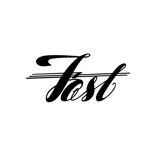 Vinyl decal sticker with black cursive 'Host' text and three horizontal lines