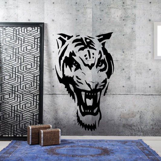 Image of Fearful Tiger Head Decal