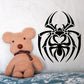 Black spider web wall decal with stylized legs and bold spider body