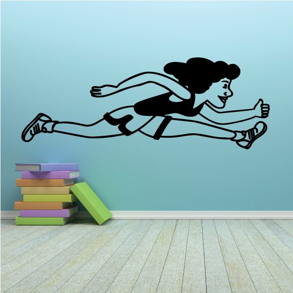 Image of Female Running Wall Decal - Vinyl Decal - Car Decal - MC002