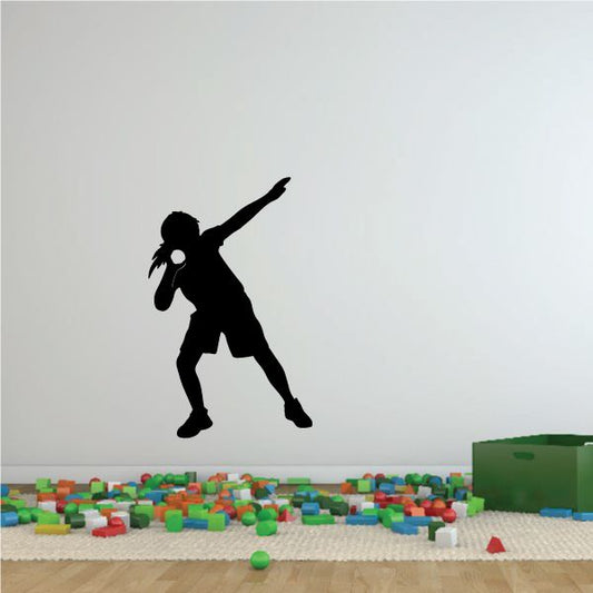 Image of Female Shot Put Throw Decal