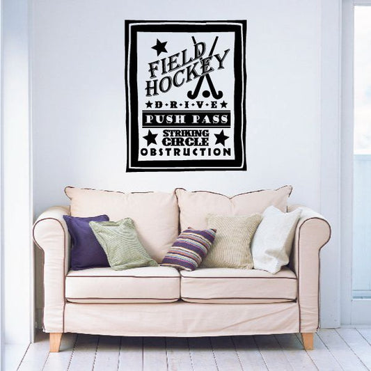 Image of Field Hockey Word Collage Decal