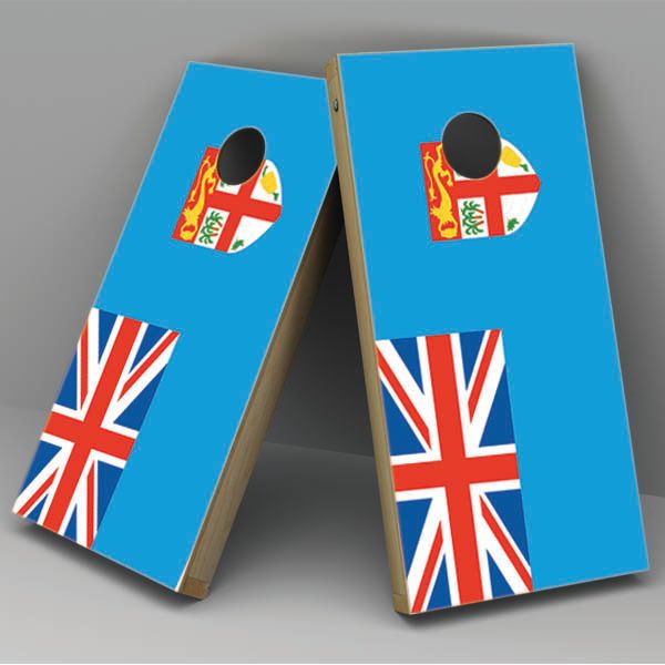 Fiji Flag Cornhole Board Vinyl Decal Wrap