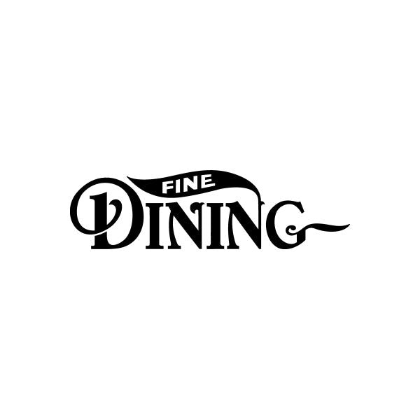 Fine dining vinyl decal sticker with FINE DINING logo