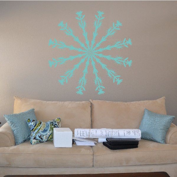 Image of Fine Floral Snowflake Decal