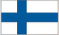 Finland flag sticker with blue Nordic cross on white background